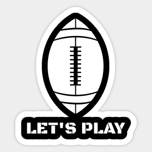 Let's play American football Sticker